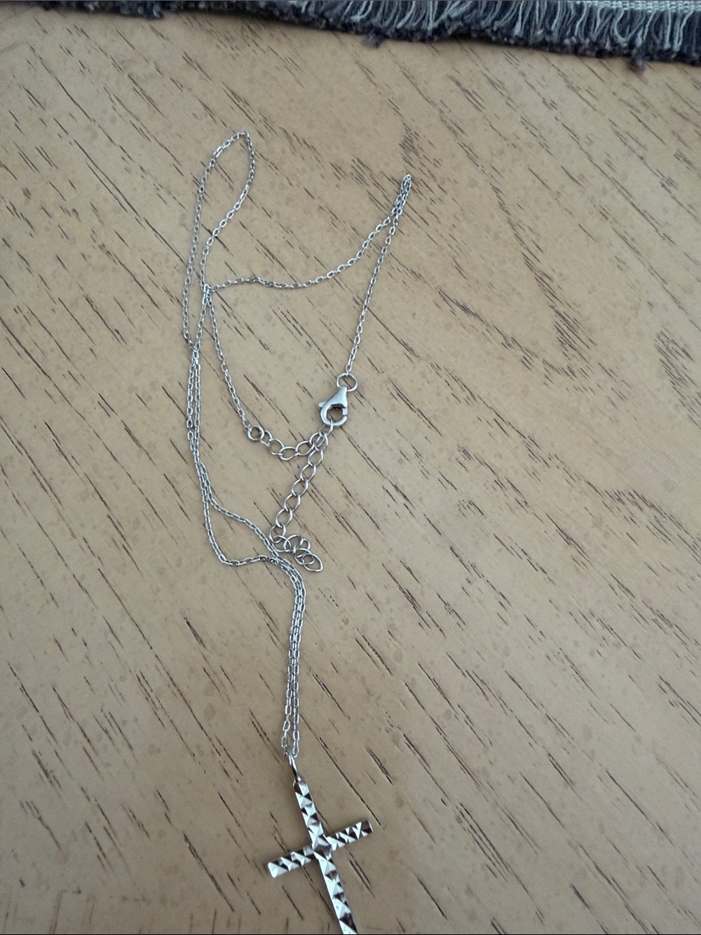 Sterling Silver Cross Pendant Necklace - Silver